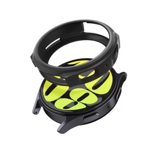 Samsung Galaxy Watch 7 (44 mm) SM-L310 / L315, Szilikon védőkeret, közepesen ütésálló, Spigen Liquid Air, fekete