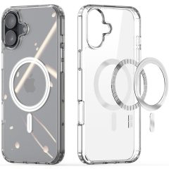   Apple iPhone 16, Műanyag hátlap védőtok + szilikon keret, Magsafe töltővel kompatibilis, Dux Ducis Clin, átlátszó