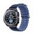 Apple Watch 4-6, SE, SE (2022) (38 / 40 mm) / Watch 7-9 (41 mm) / Watch 10 (42 mm), szilikon pótszíj, állítható, hullámos kialakítás, kétszínű, Devia Sport6, sötétkék/kék