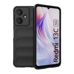   Xiaomi Redmi 13C 5G, Szilikon tok, közepesen ütésálló, 3D minta, fekete