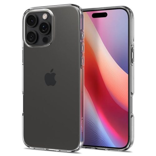 Apple iPhone 16 Pro Max, Szilikon tok, Spigen Crystal Flex, átlátszó