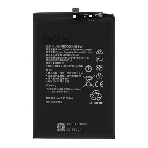 Huawei Honor X7a, Akkumulátor, 6000 mAh, Li-Polymer, kompatibilis
