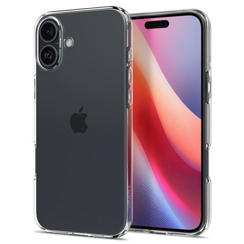 Apple iPhone 16 Plus, Szilikon tok, Spigen Crystal Flex, átlátszó