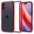 Apple iPhone 16, Műanyag hátlap védőtok + szilikon keret, Spigen Ultra Hybrid, átlátszó/piros