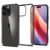 Apple iPhone 16 Pro, Műanyag hátlap védőtok + szilikon keret, Spigen Ultra Hybrid, átlátszó/füst