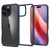 Apple iPhone 16 Pro, Műanyag hátlap védőtok + szilikon keret, Spigen Ultra Hybrid, átlátszó/sötétkék