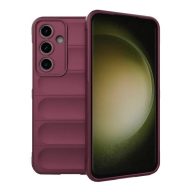   Samsung Galaxy S24 FE SM-S721, Szilikon tok, közepesen ütésálló, 3D minta, bordó