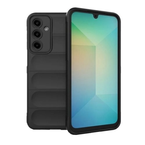 Samsung Galaxy A16 4G / A16 5G SM-A165F / A166B, Szilikon tok, közepesen ütésálló, 3D minta, fekete