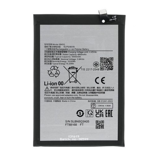 Xiaomi Redmi 13C 4G / Redmi 13C 5G / Poco C65, Akkumulátor, 5000 mAh, Li-Polymer, kompatibilis