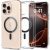 Apple iPhone 16 Pro Max, Műanyag hátlap védőtok + szilikon keret, Magsafe töltővel kompatibilis, karbon minta, Spigen Ultra Hybrid Mag, átlátszó/mintás