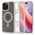 Apple iPhone 16 Pro, Műanyag hátlap védőtok + szilikon keret, Magsafe töltővel kompatibilis, Spigen Ultra Hybrid Mag Matte, áttetsző/bézs