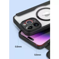   Apple iPhone 16, Oldalra nyíló tok, stand, közepesen ütésálló, Magsafe kompatibilis, Dux Ducis Skin Pro Magsafe, fekete