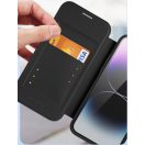 Apple iPhone 16, Oldalra nyíló tok, stand, közepesen ütésálló, Magsafe kompatibilis, Dux Ducis Skin Pro Magsafe, fekete