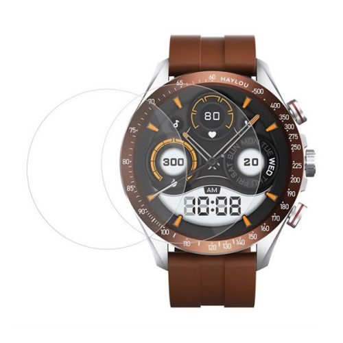 Haylou Solar Pro, Kijelzővédő fólia, ütésálló fólia (az íves részre nem hajlik rá!), Tempered Glass (edzett üveg), Clear, 2 db / csomag