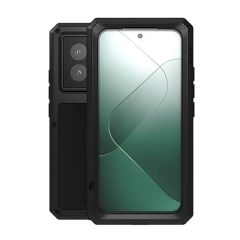  Xiaomi 14, Szilikon tok, Love Mei Powerful Defender, ütésálló, fekete