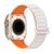Apple Watch 4-6, SE, SE (2022) (42 / 44 mm) / Watch 7-9 (45 mm) / Watch 10 (46 mm) / Watch Ultra 1-2 (49 mm), szilikon pótszíj, mágneses zár, kétszínű, Dux Ducis KJ, ezüst/narancssárga