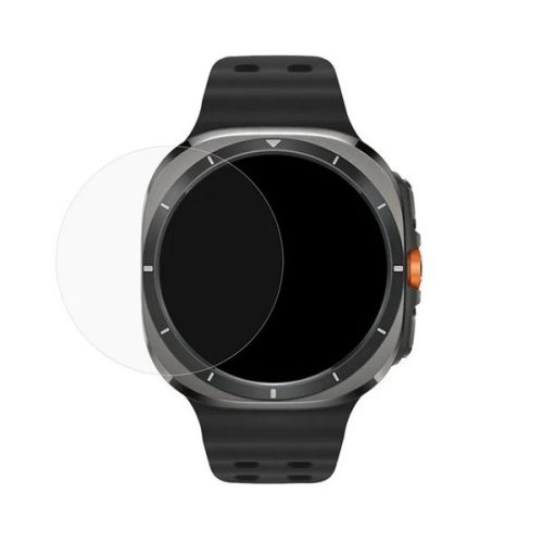 Samsung Galaxy Watch Ultra (47mm) SM-L705, Kijelzővédő fólia, ütésálló fólia (az íves részre nem hajlik rá!), Tempered Glass (edzett üveg), Clear