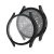 Samsung Galaxy Watch 7 (40 mm) SM-L300 / L305, Műanyag védőkeret, kijelzővédő üveggel, közepesen ütésálló, szíj nélkül, fekete