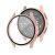 Samsung Galaxy Watch 7 (40 mm) SM-L300 / L305, Műanyag védőkeret, kijelzővédő üveggel, közepesen ütésálló, szíj nélkül, rózsaszín