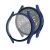 Samsung Galaxy Watch 7 (40 mm) SM-L300 / L305, Műanyag védőkeret, kijelzővédő üveggel, közepesen ütésálló, szíj nélkül, sötétkék