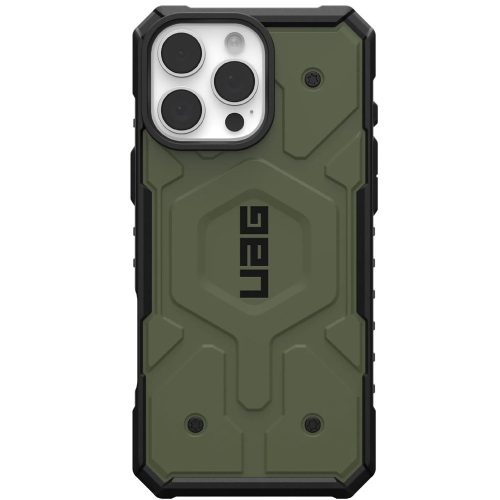 Apple iPhone 16 Pro Max, Műanyag hátlap védőtok, szilikon belső, közepesen ütésálló, Magsafe töltővel kompatibilis, UAG Pathfinder Magsafe, zöld