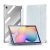 Samsung Galaxy Tab S6 Lite 10.4 (2020 / 2022 / 2024) SM-P610 / P615 / P613 / P619 / P620 / P625, mappa tok, érintőceruza tartó, közepesen ütésálló, textil hatású előlap, átlátszó hátlap, Trifold, Dux Ducis Unid, világoskék