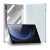 Samsung Galaxy Tab S9 Plus 12.4 / Tab S10 Plus 12.4 SM-X810 / X816B / X820 / X826B, mappa tok, érintőceruza tartó, közepesen ütésálló, textil hatású előlap, átlátszó hátlap, Trifold, Dux Ducis Unid, világoskék