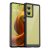 Motorola Moto G85, Műanyag hátlap védőtok + szilikon keret, közepesen ütésálló, átlátszó hátlap, fekete