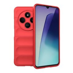   Xiaomi Redmi 14C / Poco C75, Szilikon tok, közepesen ütésálló, 3D minta, piros