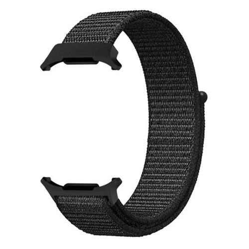 Samsung Galaxy Watch Ultra (47mm) SM-L705, textíl pótszíj, nylon, tépőzáras, állítható, légáteresztő, fekete
