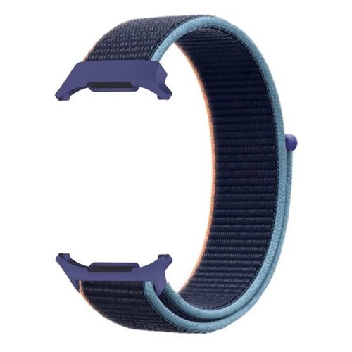 Samsung Galaxy Watch Ultra (47mm) SM-L705, textíl pótszíj, nylon, tépőzáras, állítható, légáteresztő, sötétkék