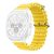 Samsung Galaxy Watch Ultra (47mm) SM-L705, szilikon pótszíj, állítható, hullámos kialakítás, sárga