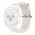 Samsung Galaxy Watch Ultra (47mm) SM-L705, szilikon pótszíj, állítható, hullámos kialakítás, fehér