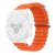 Samsung Galaxy Watch Ultra (47mm) SM-L705, szilikon pótszíj, állítható, hullámos kialakítás, narancssárga