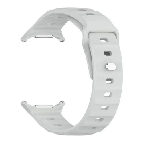 Samsung Galaxy Watch Ultra (47mm) SM-L705, szilikon pótszíj, légáteresztő, 3D homorú minta, szürke