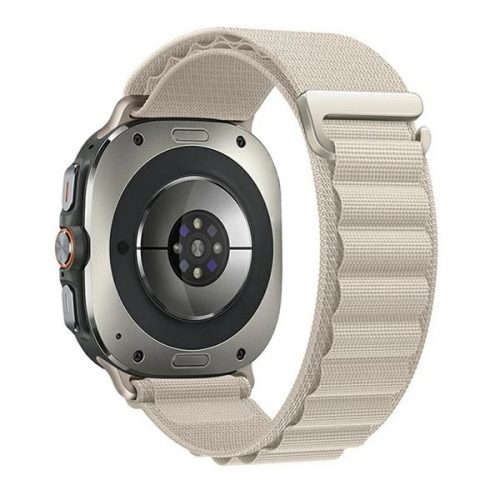 Samsung Galaxy Watch Ultra (47mm) SM-L705, textíl pótszíj, állítható, fehér