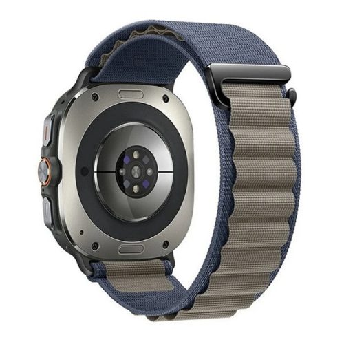 Samsung Galaxy Watch Ultra (47mm) SM-L705, textíl pótszíj, állítható, sötétkék