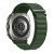 Samsung Galaxy Watch Ultra (47mm) SM-L705, textíl pótszíj, állítható, sötétzöld