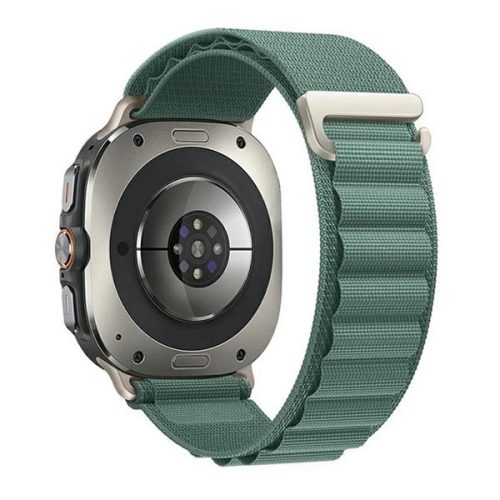 Samsung Galaxy Watch Ultra (47mm) SM-L705, textíl pótszíj, állítható, világoszöld