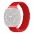 Samsung Galaxy Watch Ultra (47mm) SM-L705, textíl pótszíj, állítható, szőtt stílusú, piros