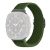 Samsung Galaxy Watch Ultra (47mm) SM-L705, textíl pótszíj, állítható, szőtt stílusú, sötétzöld