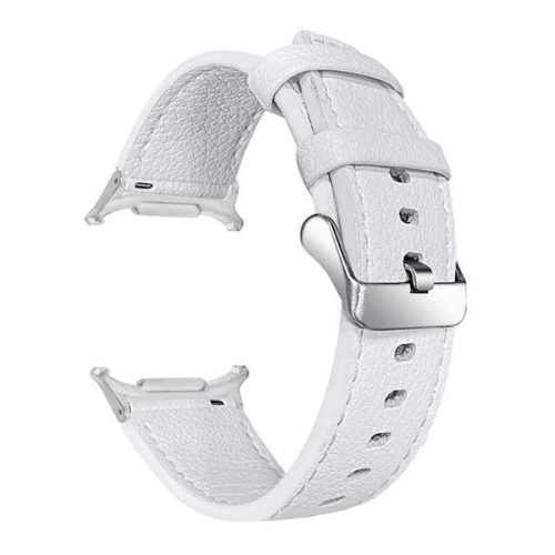 Samsung Galaxy Watch Ultra (47mm) SM-L705, valódi bőr pótszíj, állítható, fehér