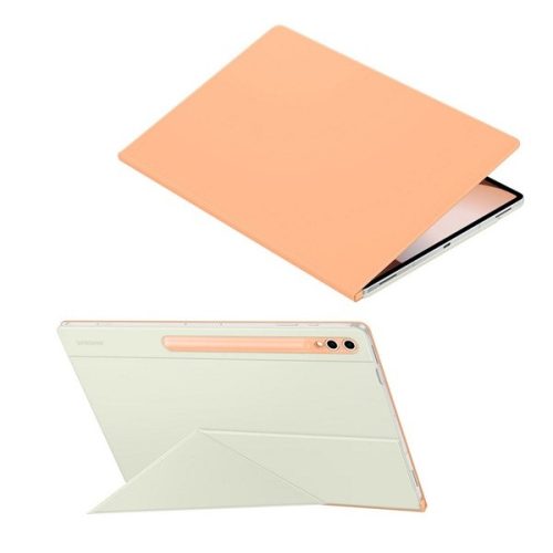 Samsung Galaxy Tab S9 Ultra 14.6 / Tab S10 Ultra 14.6 SM-X910 / X916B / X920 / X926B, mappa tok, mágneses rögzítés, érintőceruza tartó, Origami Smart Case, Samsung Smart Book Cover, narancssárga, gyári