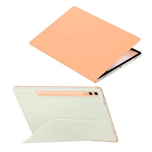 Samsung Galaxy Tab S9 FE Plus (12.4) SM-X610 / X616B, mappa tok, mágneses rögzítés, érintőceruza tartó, Origami Smart Case, Samsung Smart Book Cover, narancssárga, gyári