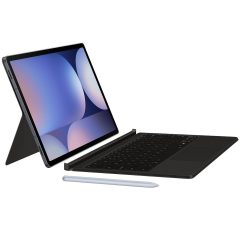   Samsung Galaxy Tab S9 Plus 12.4 / Tab S10 Plus 12.4 SM-X810 / X816B / X820 / X826B, Bluetooth billentyűzetes mappa tok, mágneses rögzítés, stand, érintőceruza tartó, Samsung Book Cover Keyboard AI, fekete, gyári