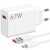 Hálózati töltő adapter, 67W, USB aljzat, USB Type-C kábellel, gyorstöltés, Xiaomi Hypercharge Combo, fehér, gyári