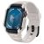 Apple Watch 10 (46 mm), Szilikon védőkeret, ütésálló, szíjjal, Spigen Rugged Armor Pro, bézs