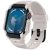 Apple Watch 10 (42 mm), Szilikon védőkeret, ütésálló, szíjjal, Spigen Rugged Armor Pro, bézs