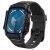Apple Watch 10 (46 mm), Szilikon védőkeret, ütésálló, szíjjal, Spigen Rugged Armor Pro, fekete