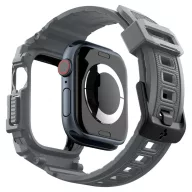   Apple Watch 10-11 (46 mm), Szilikon védőkeret, ütésálló, szíjjal, Spigen Rugged Armor Pro, sötétszürke